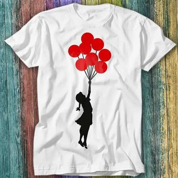 Banksy Balloon Girl T Shirt Top Tee 483