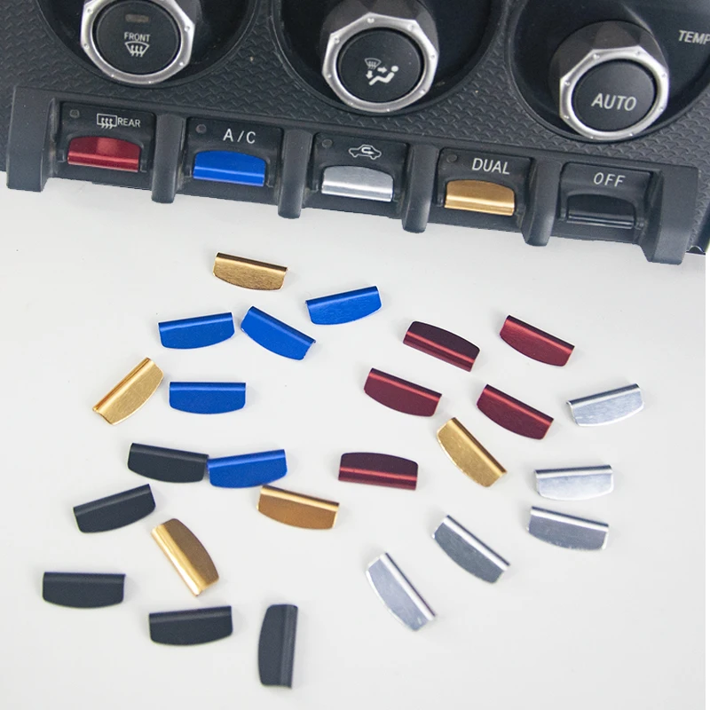 5pcs Dashboard A/C Control Button Decoration Patch For Toyota 86 For Subaru BRZ Interior Accessories Trim Stickers