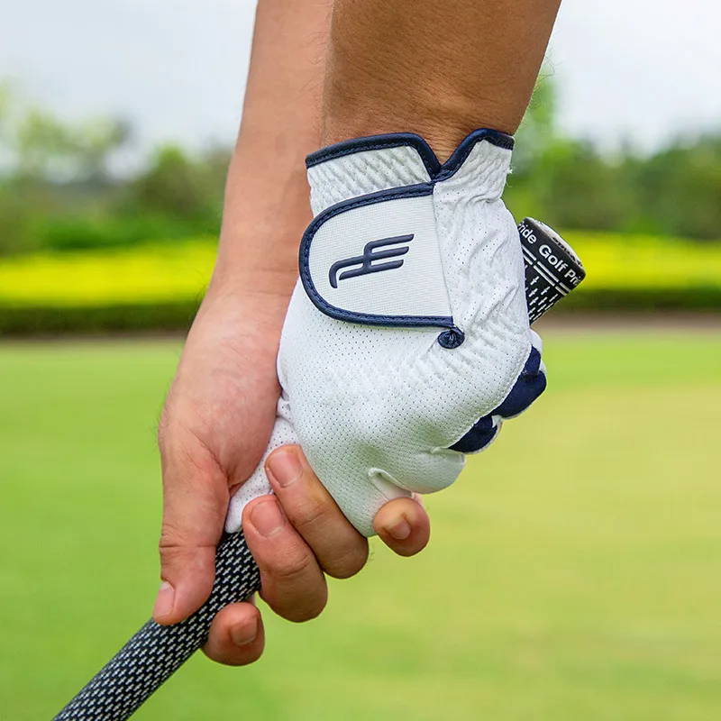 PLAYEAGLE White Color Men Left Hand Golf Gloves  Breathable Nano Fabric Gloves