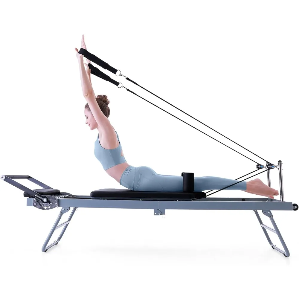 

Foldable Pilates Reformer,Pilates Machine & Equipment for Home Use and Gym Workout,Suitable for Beginners and Intermediate Users