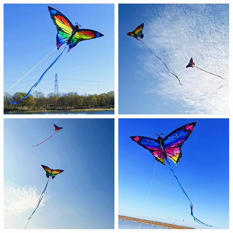 Butterfly kites flying for kids kites nylon kites factory wind kites outdoor fun colorful flying kites papalote flying dragon