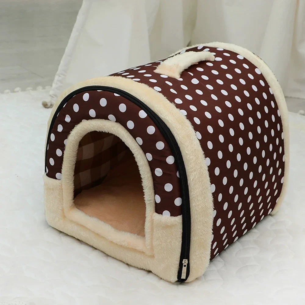 

Winter Warm Portable Cat House Small Size Anti-Slip Indoor Pet Beds Soft Breathable Cats Cage