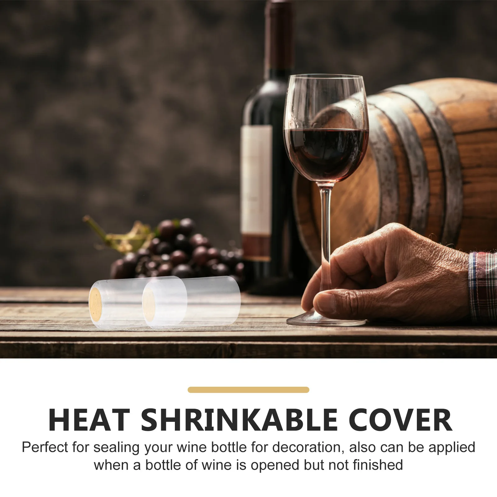 

100Pcs Wine Bottle Caps PVC Heat Shrink Sealing Decorative Barware Accessories Wine Bottle Caps Barware Accessories