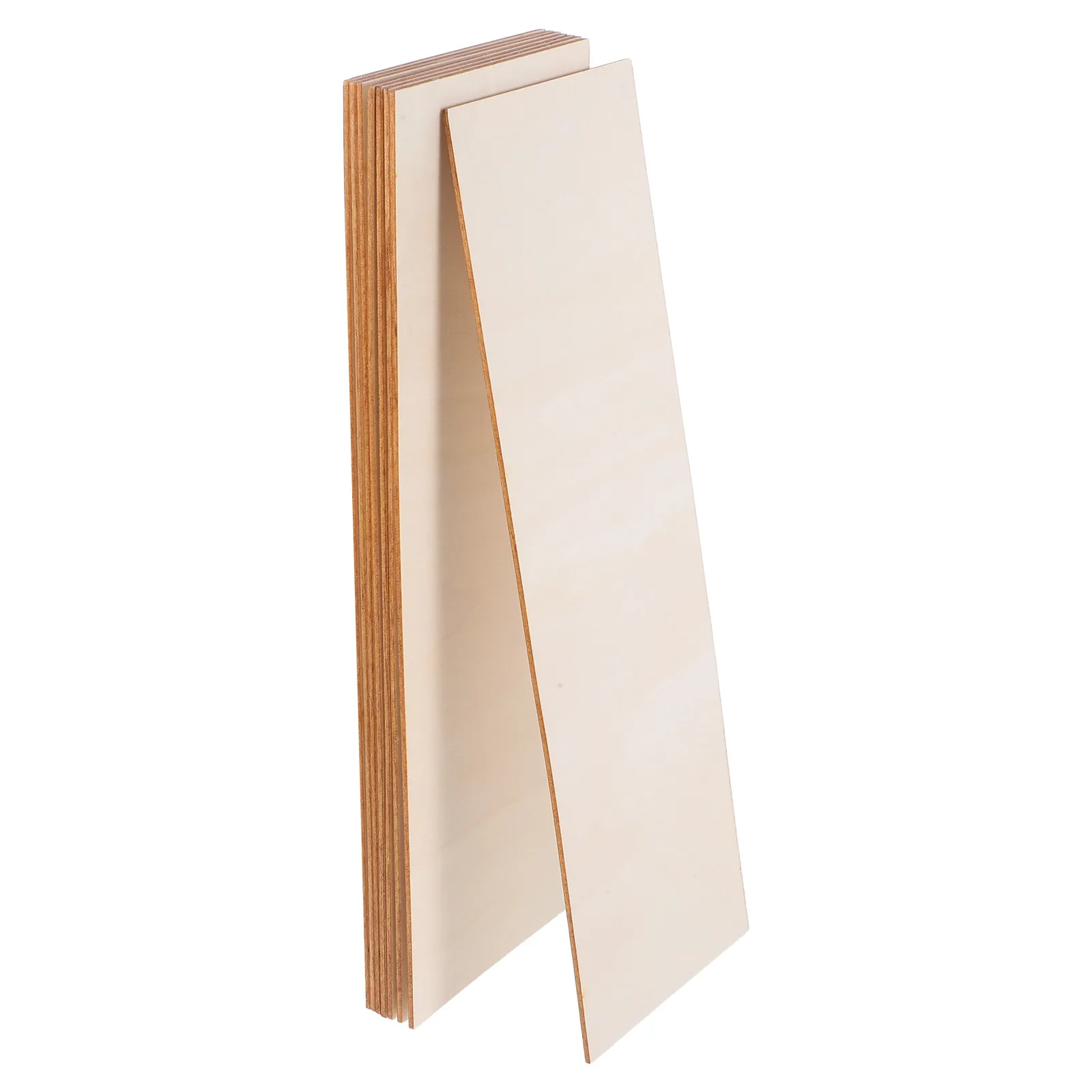 8Pcs Unpainted Wood Boards Rectangle Smooth Finished Surface for Painting Engraving Drawing DIY Wood Paint Board