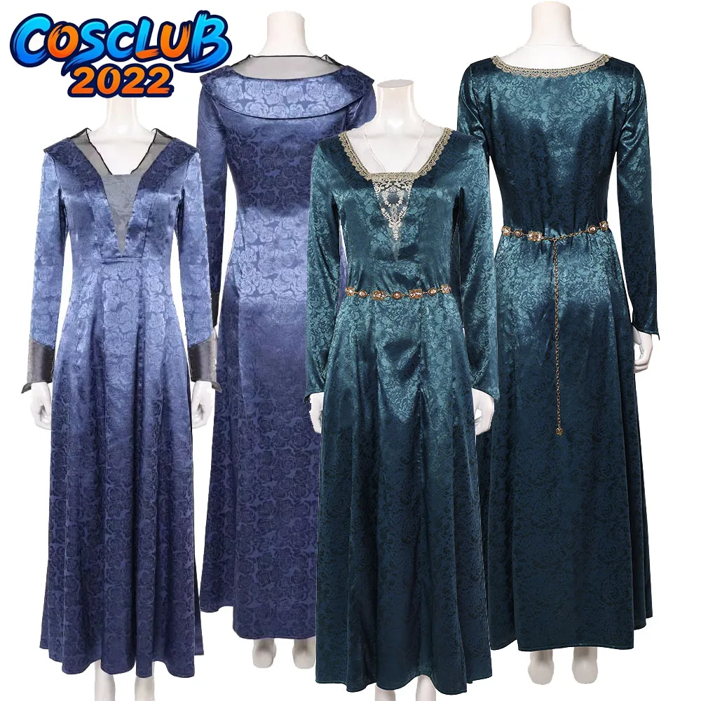 Fantasy Helaena Cosplay Blue Dress 2026 TV Dragon Roleplay Costume Women Clothing Dresses Halloween Carnival Outfits Female Suit