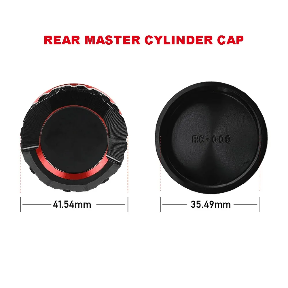 1 set For Yamaha MT 09 MT-09 MT09 2021 2022 2023 2024 Front and Rear Brake Fluid Cylinder Master Reservoir Cover Oil Cap