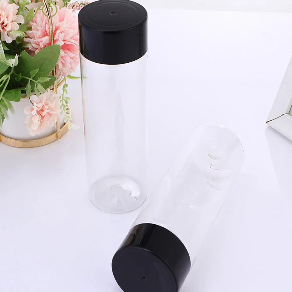 12Pcs Transparent Reusable Pet Juice Bottles Wide Mouth Beverage Containers for Cold Brew Tea Spice Organizer Refillable Clear