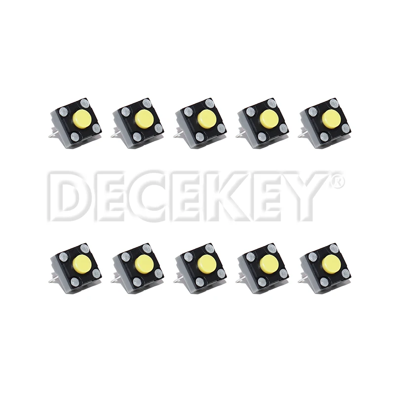 10Pcs New 6*6*4.3MM Mute button quare silent micro switch Tact Button Switch 6*6*4.3mm DPI keys