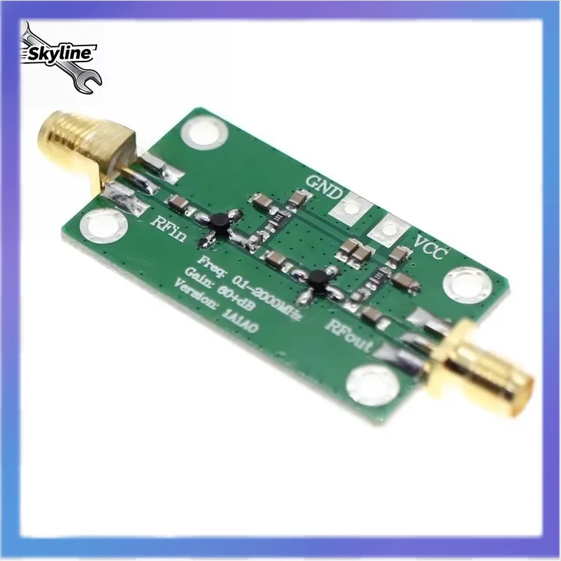 RF, Wideband, Amplifier, Low Noise Amplifier LNA (0.1-2000 MHz Gain 60dB)