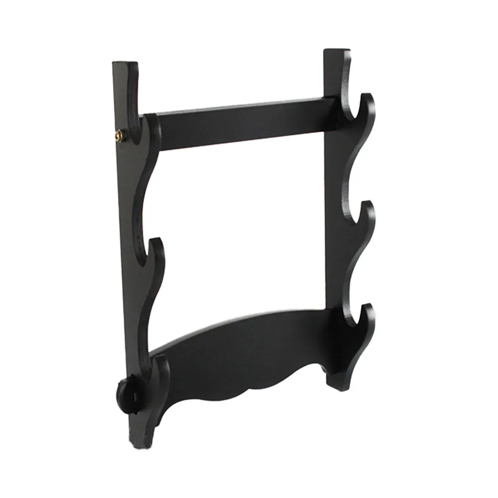 3 Layers Black Detachable Display Stand Wall Mounted Organizer Storage Shelf High Density Board for Flute Collection