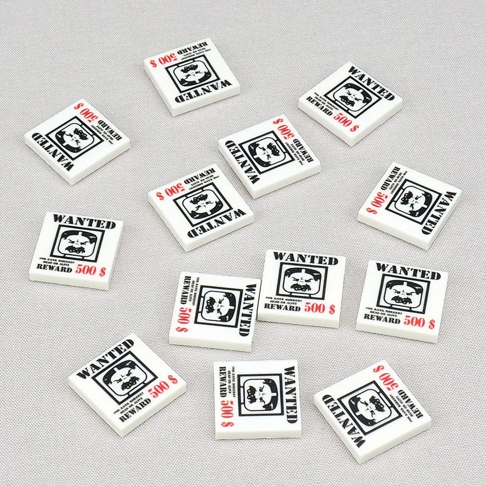 MOC 10 قطعة جزء الطوب 3068 مطبوعة مطلوب المشارك الصورة الرمزية اللبنات منقوشة الجدار الديكور متوافق اكسسوارات لعبة هدية