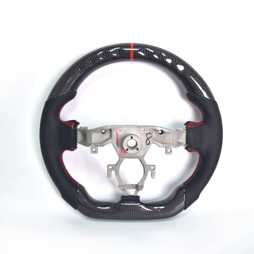 CarbonStep Forged Carbon Fiber & Leather Sports Steering Wheel for Nissan 370Z (Old/ New Models) Full Modification Upgrade