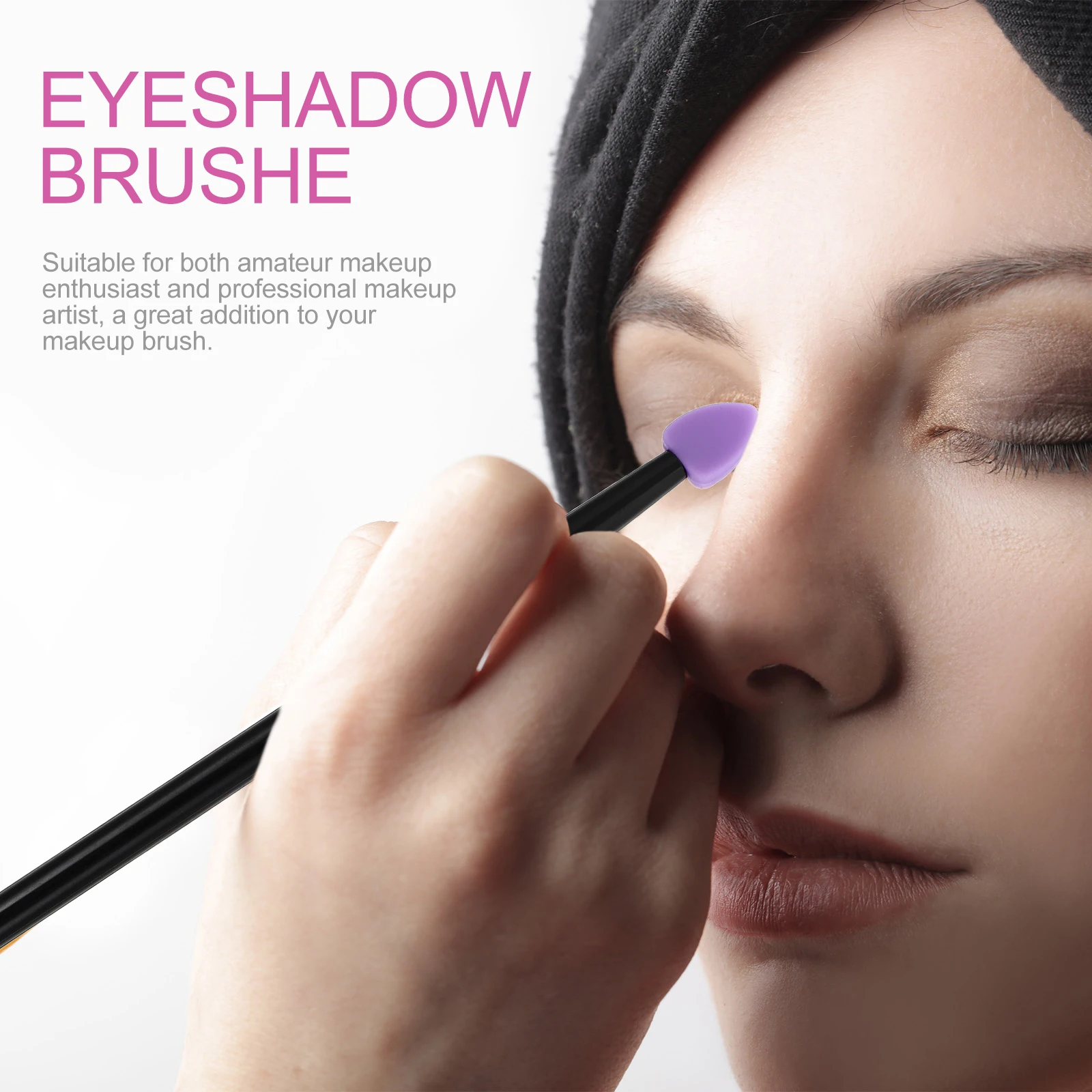 Juego de maquillaje de 5 uds., brocha de silicona para sombra de ojos, herramienta duradera para sombra de ojos, aplicación de máscara Facial, ojos profesionales