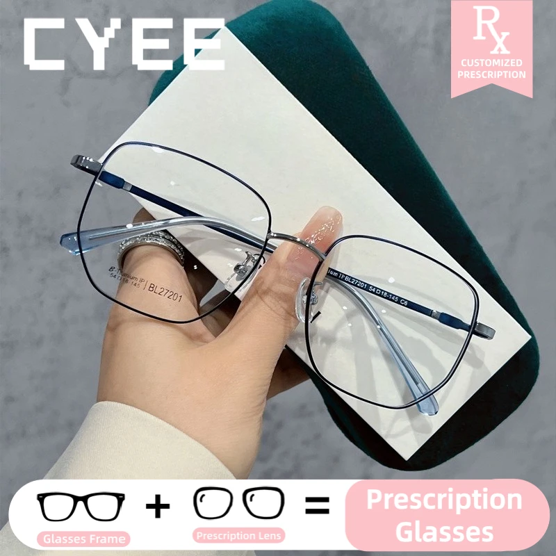 Lunettes de vue photochromiques anti-lumière bleue CYEE Fashion, verres progressifs, lunettes sur mesure, lunettes optiques sur ordonnance