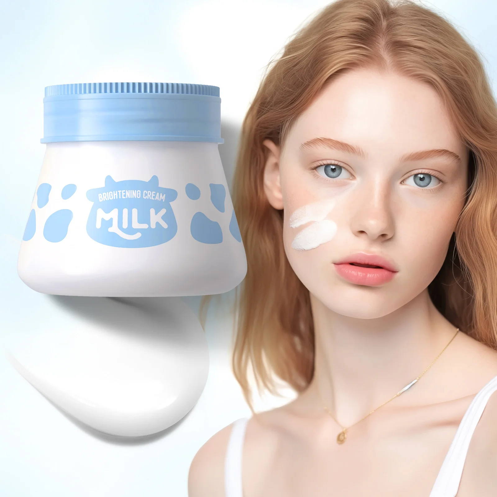 Crema Facial Laikou Milk Suyan Radiant, Hidratación Diaria, Nutritiva, Suave y Luminosa para el Cuidado de la Piel, 55g