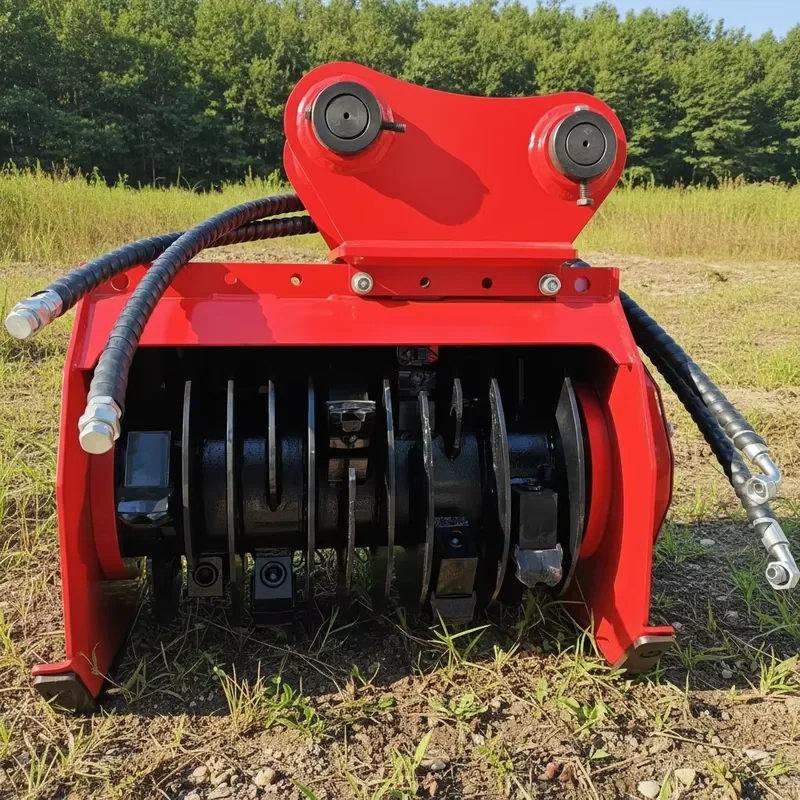 WIGON Mulchel Excavator Wood Chipper Firewood Processor Forestry Drum Mulcher Tractor Front End Loader Attachment Mulcher