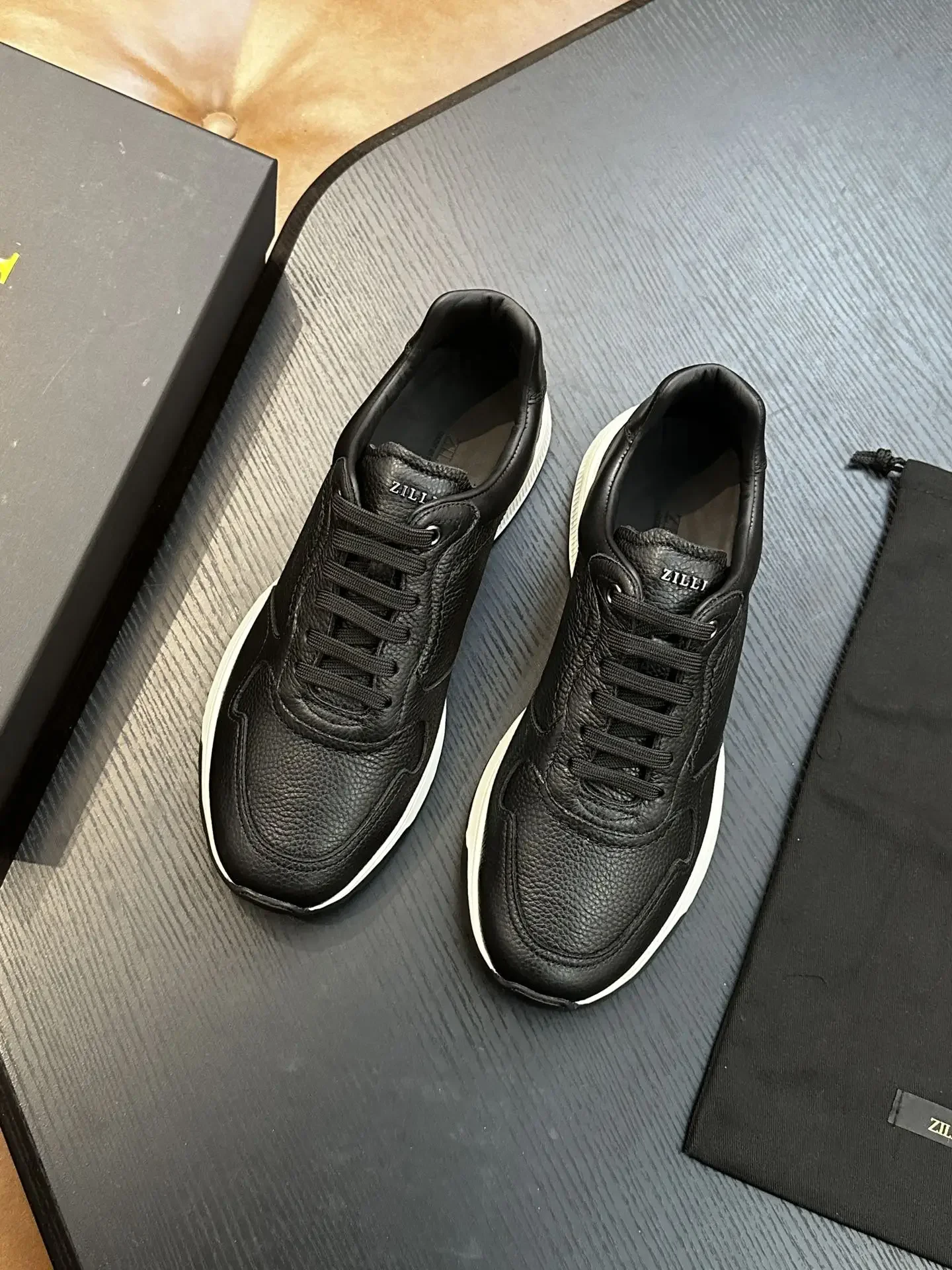 

BLSK CPRT Shoes Cowhide Sneakers 2026 new soft comfortable casual genuine leather Sports quality Men‘s European big size 38-46