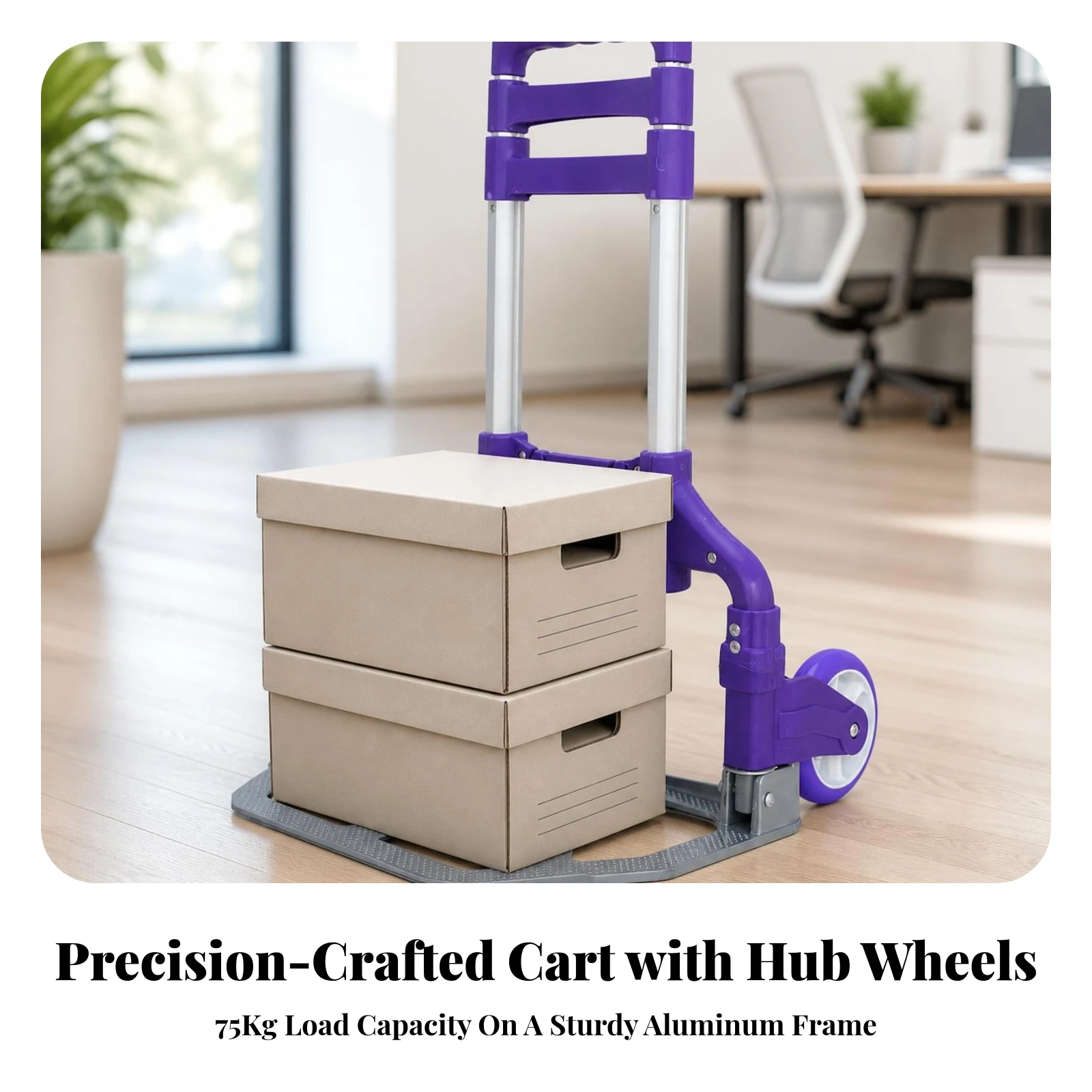 Aluminum Folding Hand Truck Foldable Telescoping Handle Hand Truck Utility Cart Lightweight Trolley Portable for Shopping Trips