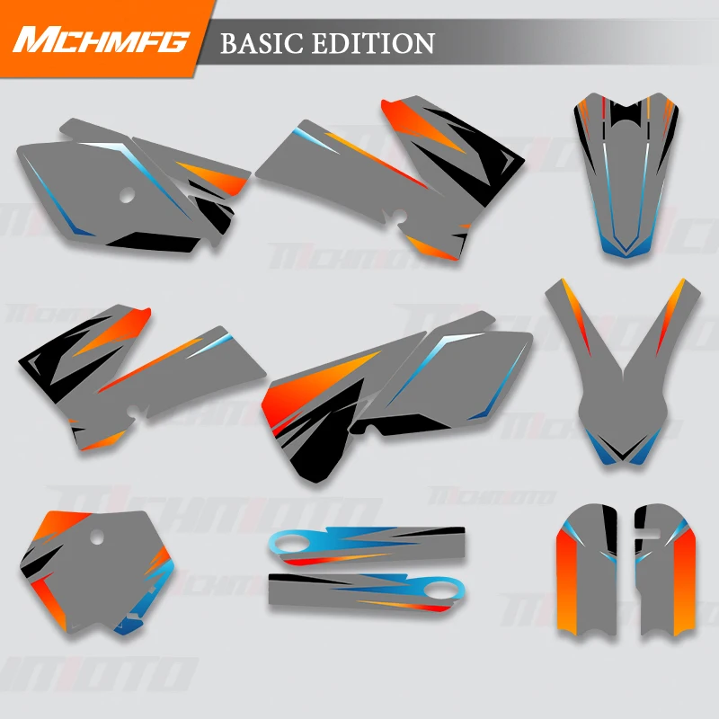  MCHMFG Motorcycle Graphics Background Decal Stickers Kit For KTM SX85-105 2003 2004 2005 2006 2007 2008 2009 2010 2011 2012