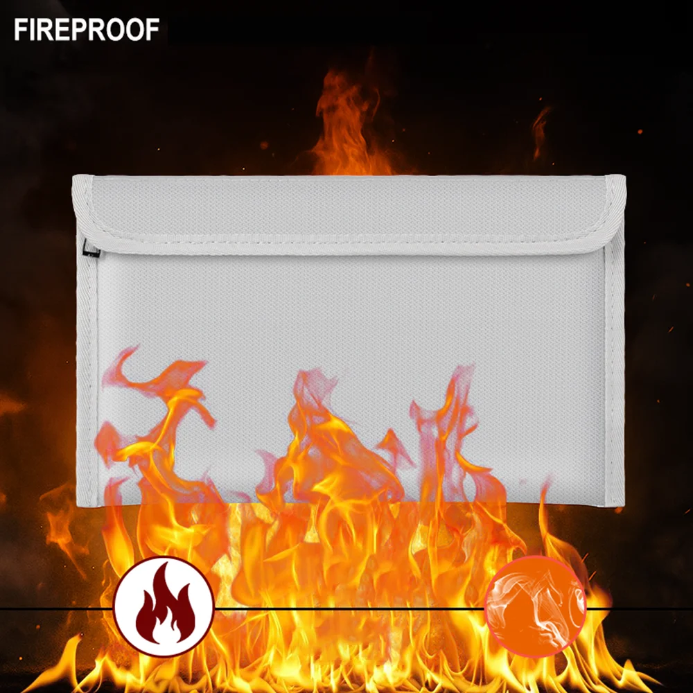 Fireproof power bank storage bag, storage for smartphones, RC drone batteries, mobile power banks, flame-retardant storage bag