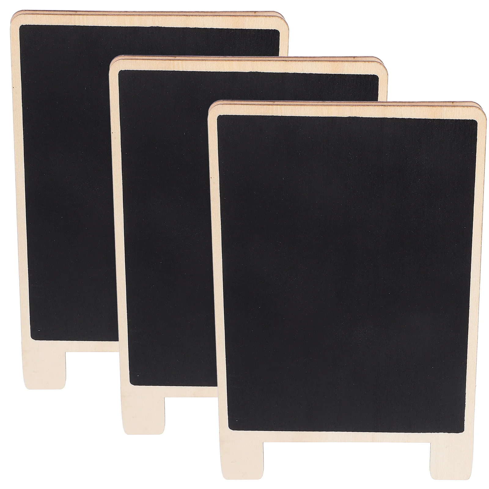 

3Pcs Wooden Double Sided Standing Blackboards Message Boards for Drawing Writing Graffiti Desktop Display Boards