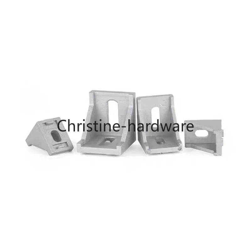 50pcs 2020 Slot6 Corner Angle L Brackets Connector Fasten Connector Aluminum Profile Accessories