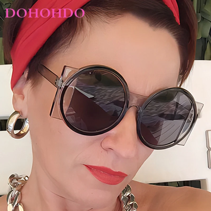

New Fashion Oversized Round Square Women Sunglasses Retro Brand Designer Sunglass Men Outdoor Travel Eyewear Female Lentes UV400