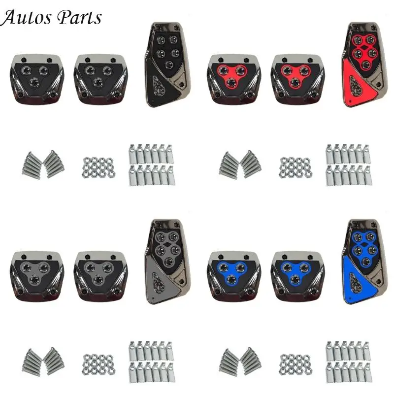 57BA Pack of 3 Manual Transmission Replacement Throttle Clutch Pedal for Car SUVs