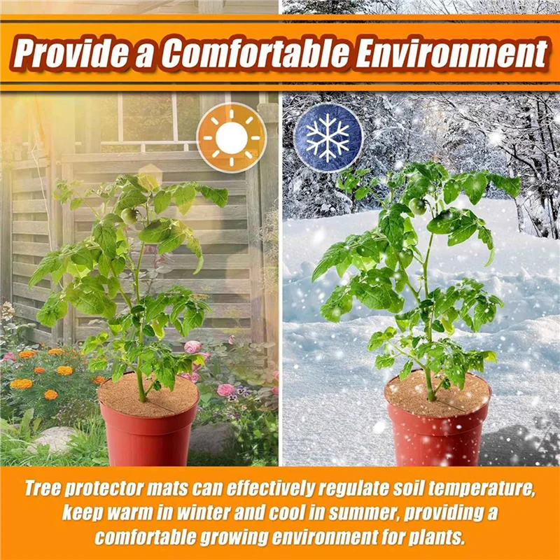 

【24 Hours Sale】32Pcs Coconut Fiber Tree Ring Mulch Mat, 11.8 Inch Mulch Ring Plant Protectors Mat For Indoor Outdoor Plants
