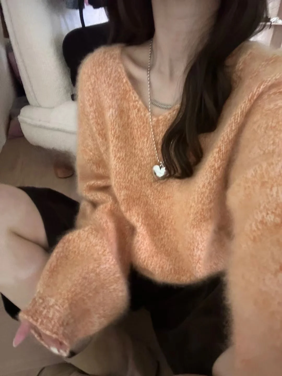 Faionable- Prendas de punto largas Sve V-Ne para mujer, lana de mar suave y acogedora, Top cómodo de gran tamaño para otoño e invierno, moda