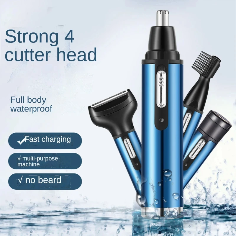 Portable 4 in 1 Multifunctional Nose Hair Trimmer Body Hair Clipper Eyebrow Trimmer Shaving Machine for Man Razor Waterproof