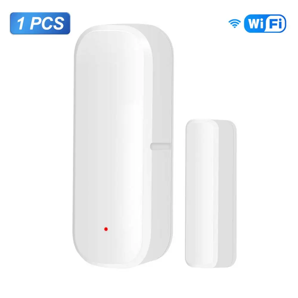 Tuya Smart Wifi Door Sensor 90db Siren Work With Home Alexa Tuya 2.4ghz Wifi Smart Home App Remote Control Window Sensor