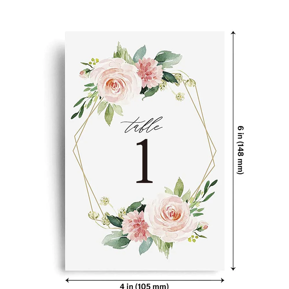 26 Pcs Wedding Table Numbers, 4x6 in Table Numbers for Wedding Reception 0-25, Rustic Weddings, Receptions, Parties, & Events