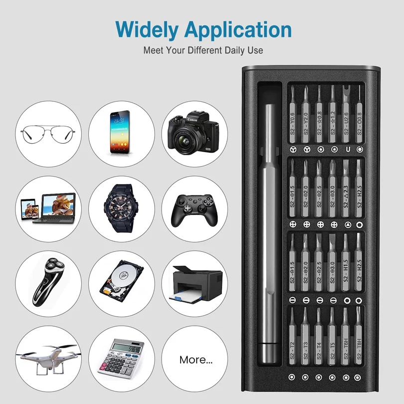 Precision Screwdriver Set 25 in 1 Screw Driver Se Hexagonal Flat Head Magnetic Screwdriver Head for iPhone PC WatchCameraGlasses