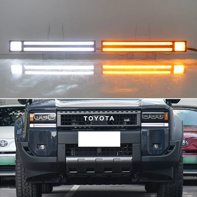 Daytime Running Lights For Toyota Prado LC250 2024 12V Car Led Drl  Turn Signal Auto Accessories Daylights Indicator