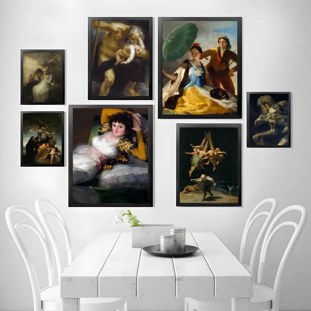 

Witches Sabbath By Francisco De Goya The Colossus Painting Calligraphy Canvas Poster: Crease Free Waterproof Wall Decor