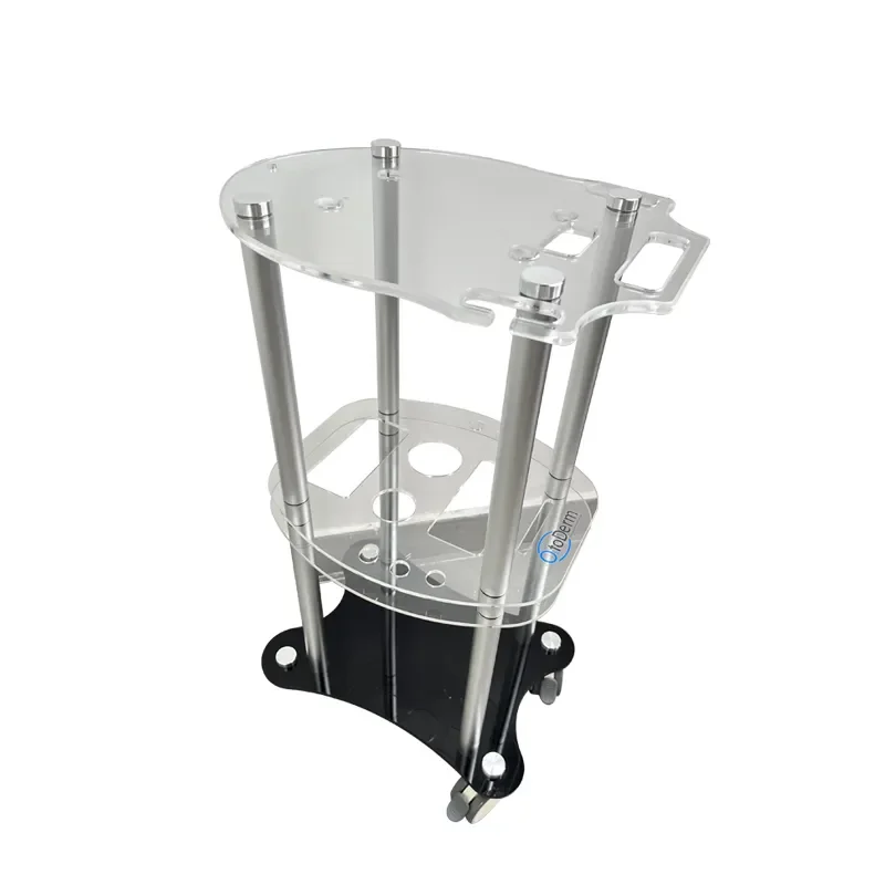 custom.Beauty Salon Trolley Salon Use Pedestal Rolling Cart With 4 Wheels Salon Furniture