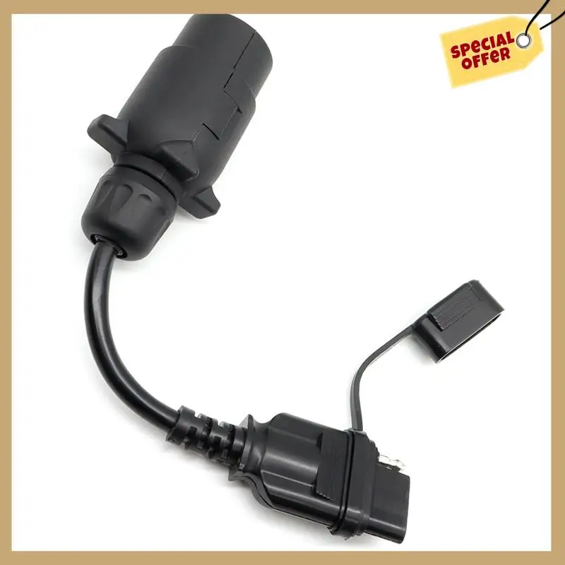 Desempenho estável-ue para eua conversor de luz de reboque adaptador redondo de 7 pinos reboque europeu para 4 pinos soquete plano engate de reboque de veículo