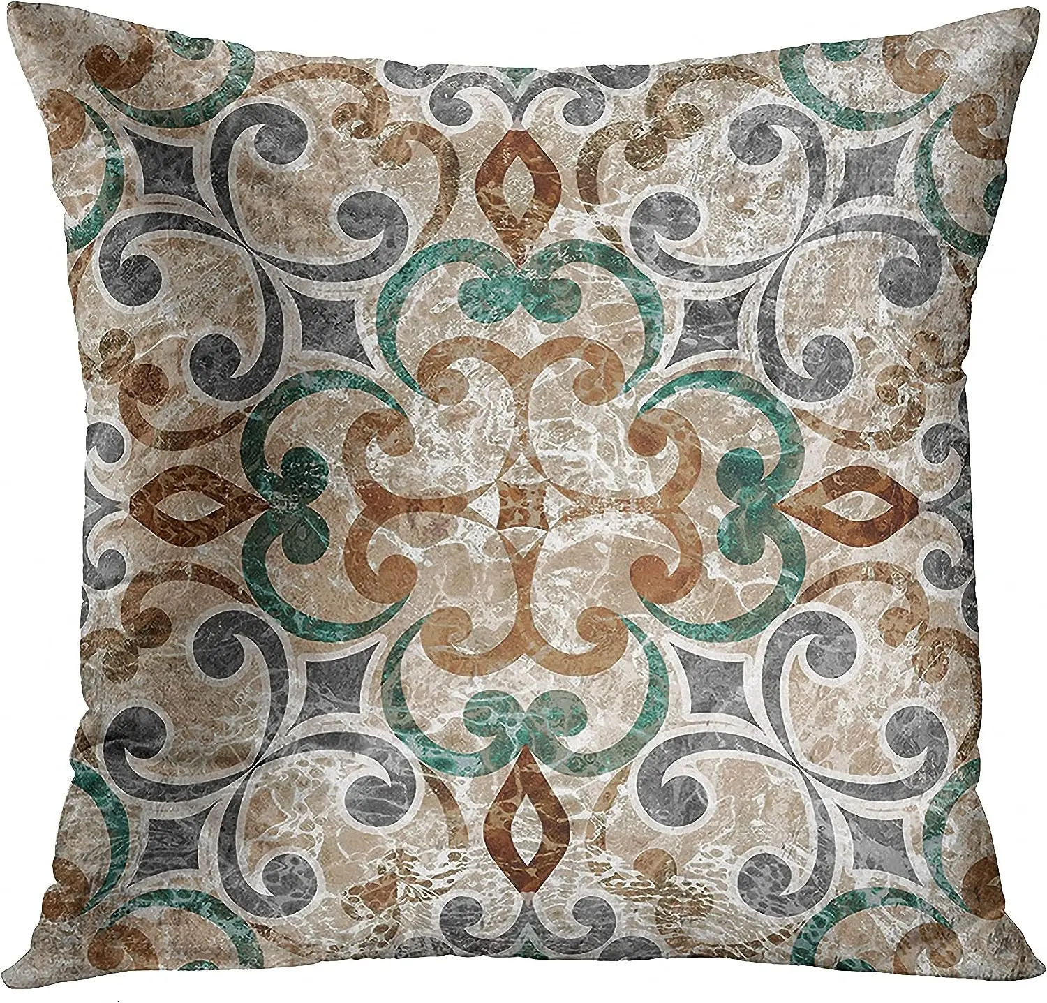 Throw Pillowcase Vintage Abstract Boho Plant Leaves Flower Decorative Pillowcase Home Decor Square Cushion Cover