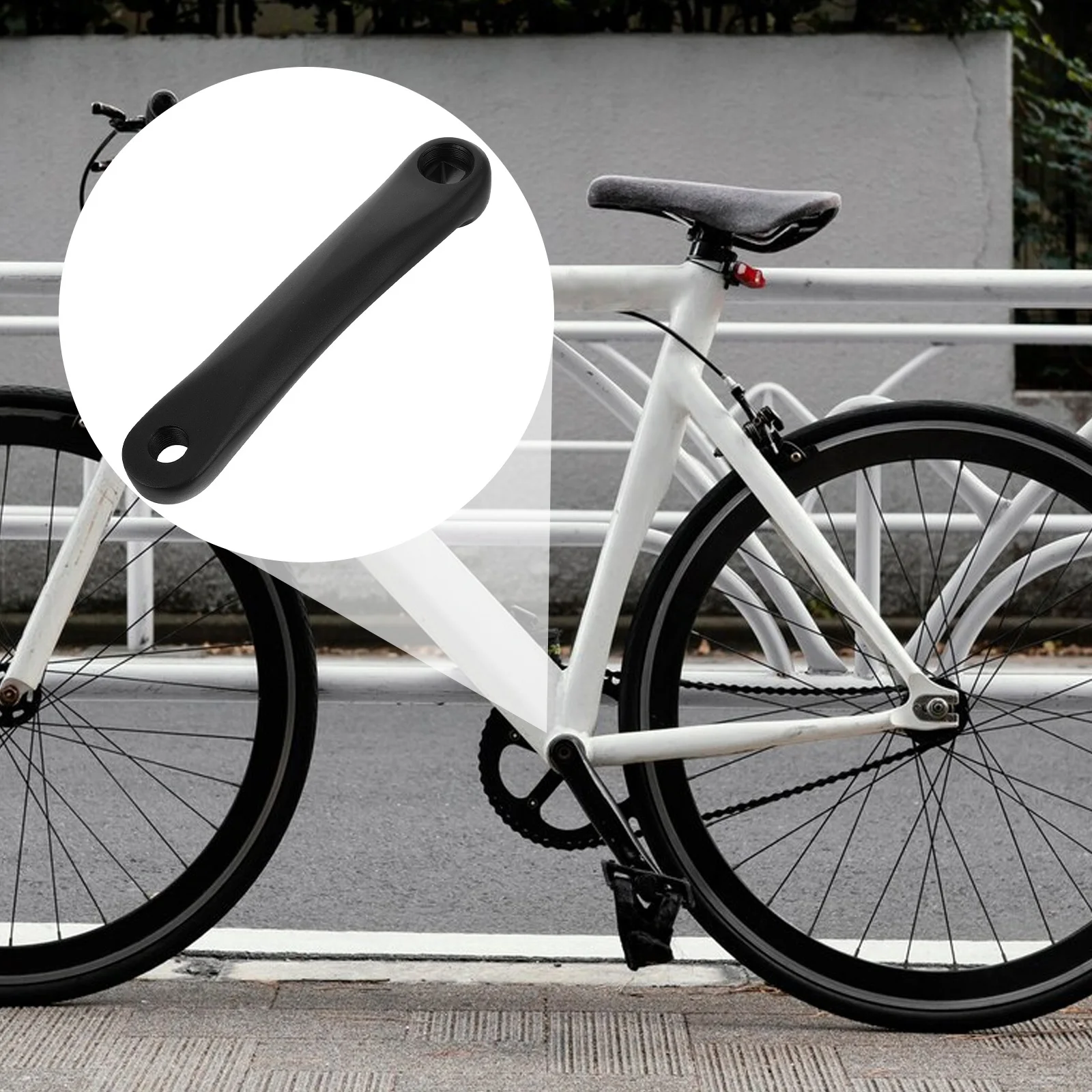 

Aluminum Alloy Left Crank Arm Lightweight Durable Bicycle Electric Bike Accessory Square Hole Design Easy Installation