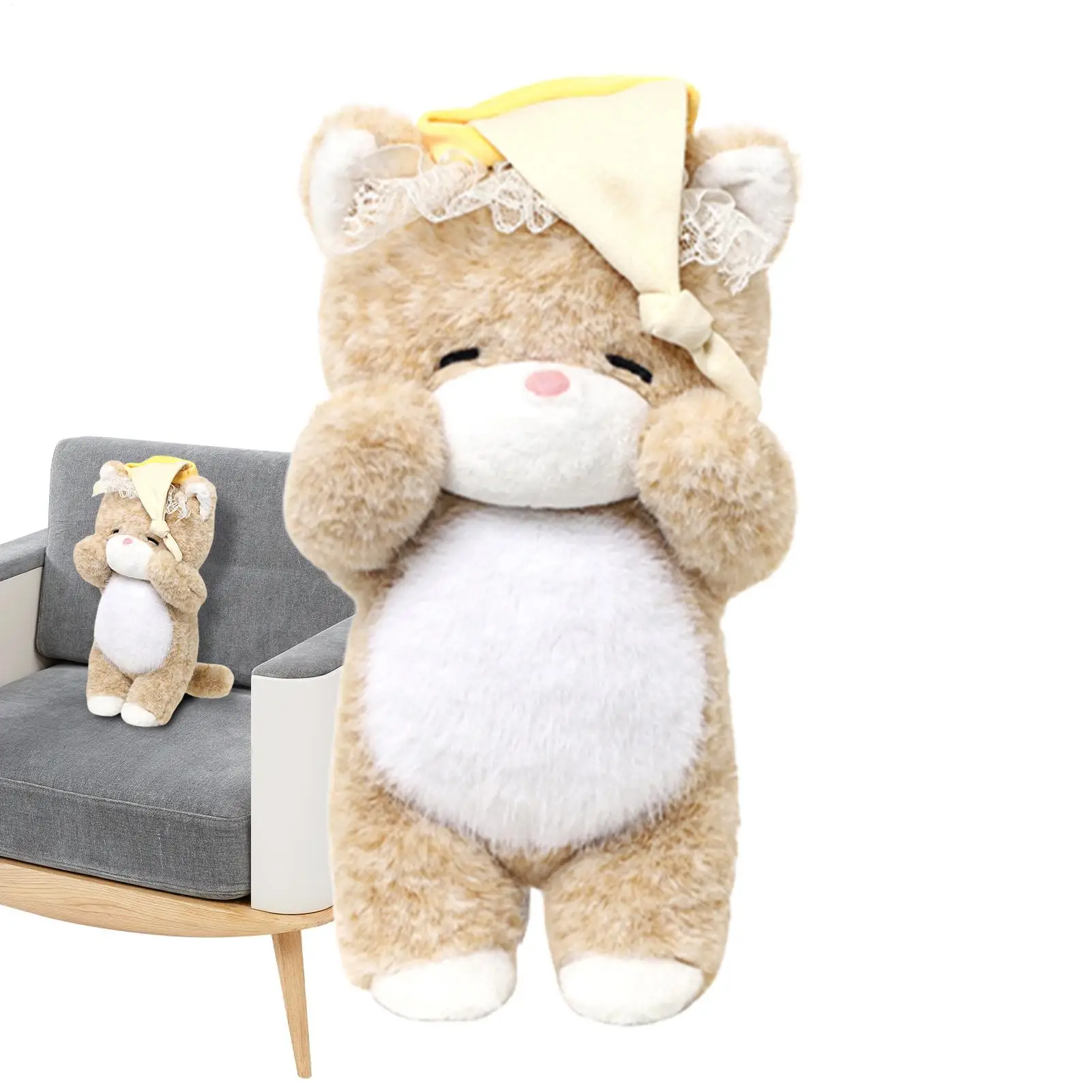 القطيفة 13.8 بوصة لينة لطيف نعسان لعبة القط للأطفال غرفة المعيشة غرفة نوم أريكة سرير كرسي السرير مكتب المنزل سيارة الديكور الاطفال #1