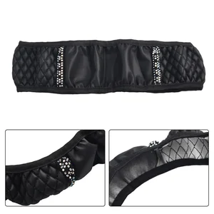 Nắp lái xe ô tô không có vòng trong, da thêu PU, màu ba chiều, lớp phủ kim cương, phù hợp cho 14,5-15in 10 Tay lái bán hàng chính Zafira - №9