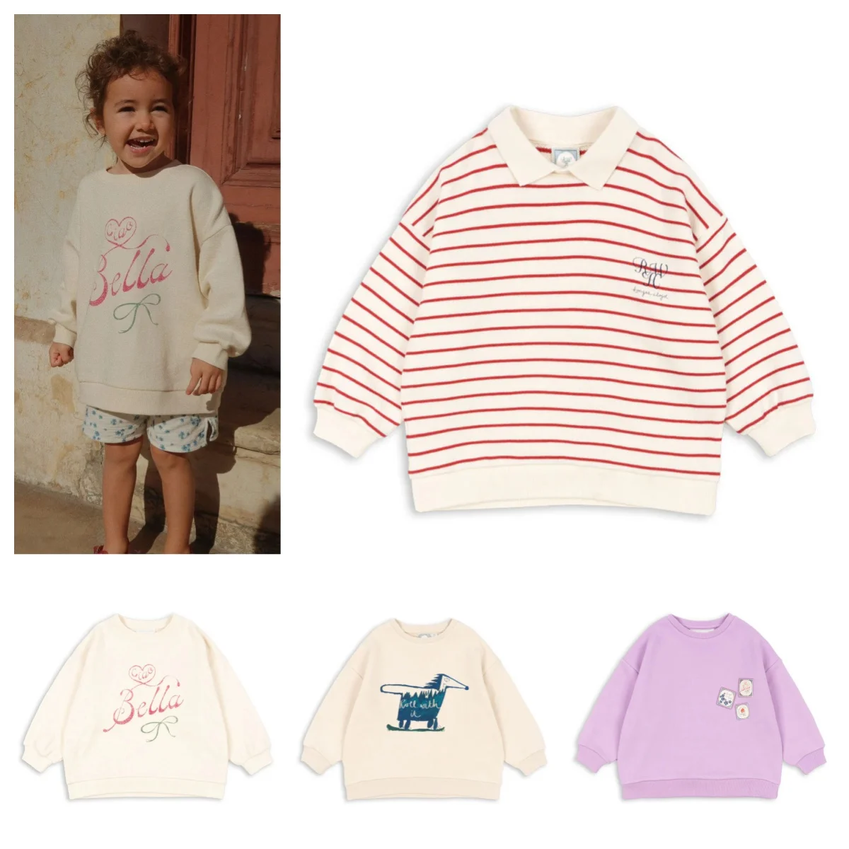

Autumn Winter New Kids Long Sleeve Baby Giry Boy Hoodie with Animal Print +Shorts Pant Set Loose Fit Comfortable Children's