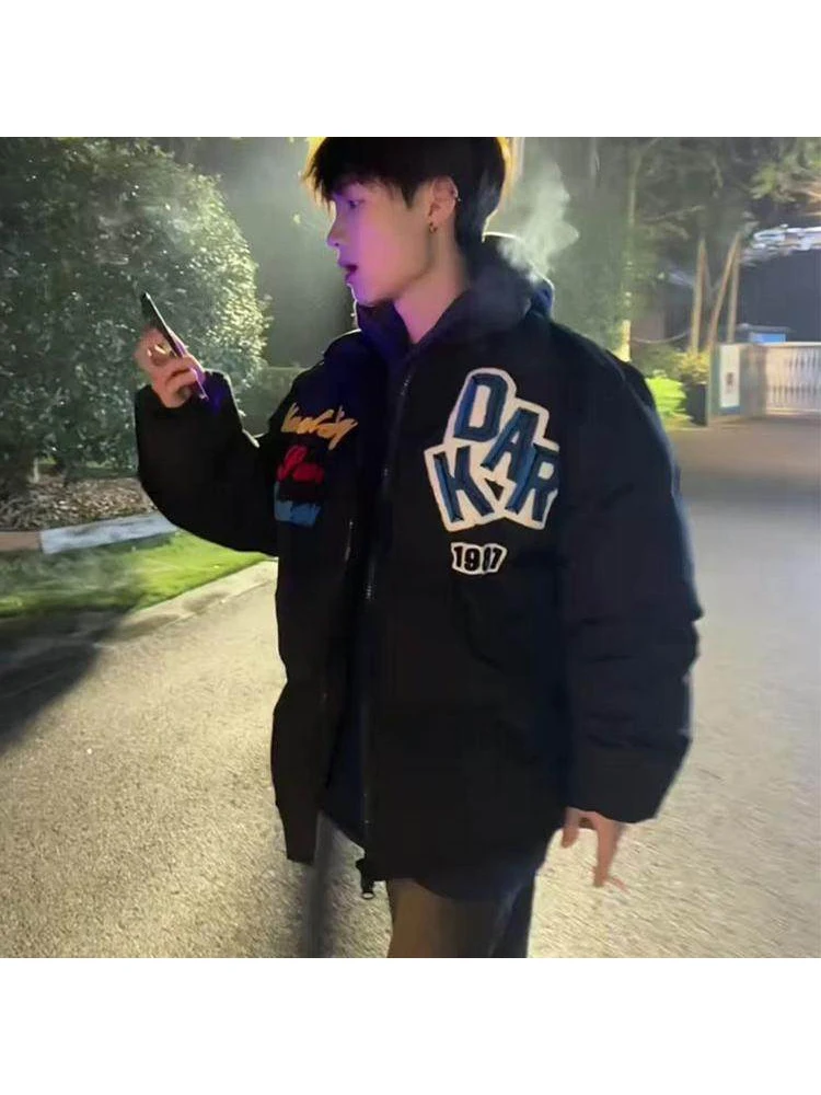 

Женская хлопковая куртка больших размеров с принтом, воротником-стойкой, теплая и удобная, зимняя новинка, модная