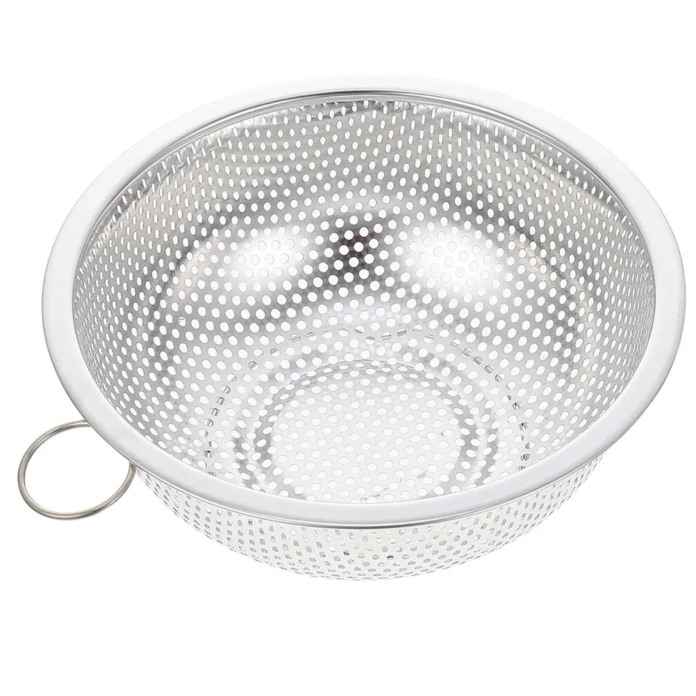 

Stainless Steel Basket Fruit Vegetable Strainer Stainless Steel Drain Basket Rice Washing Bowl Mesh Kitchen Accessories