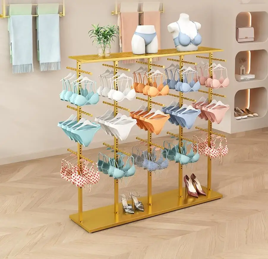 Underwear store window display rack, children's clothing store adjustable double-sided hanging shorts, multi-layer leggings shel