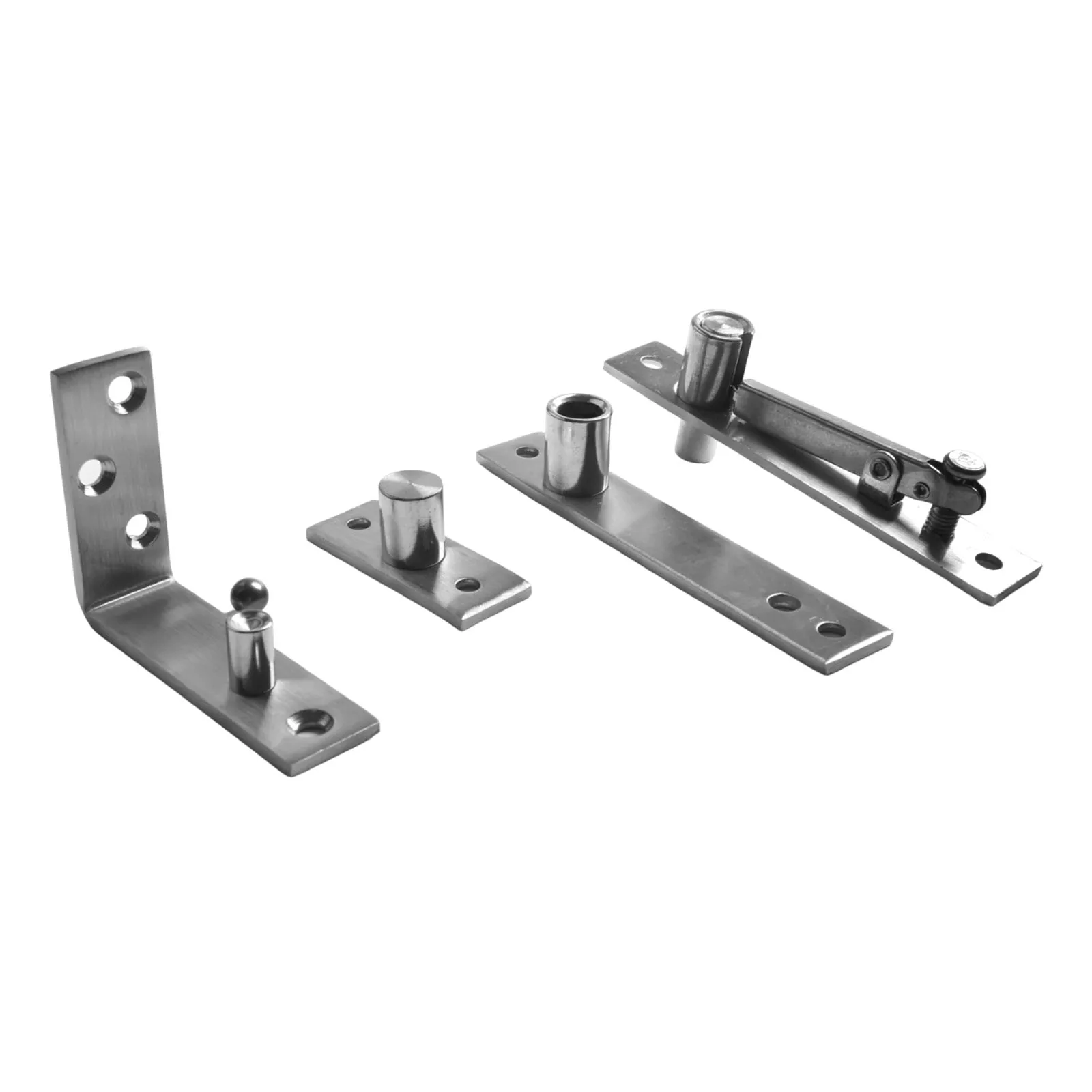 

Петли для дверей с матовой отделкой, 1 комплект, поворот на 360 градусов, верхняя и нижняя фурнитура для дверей, L-образные петли-ролики