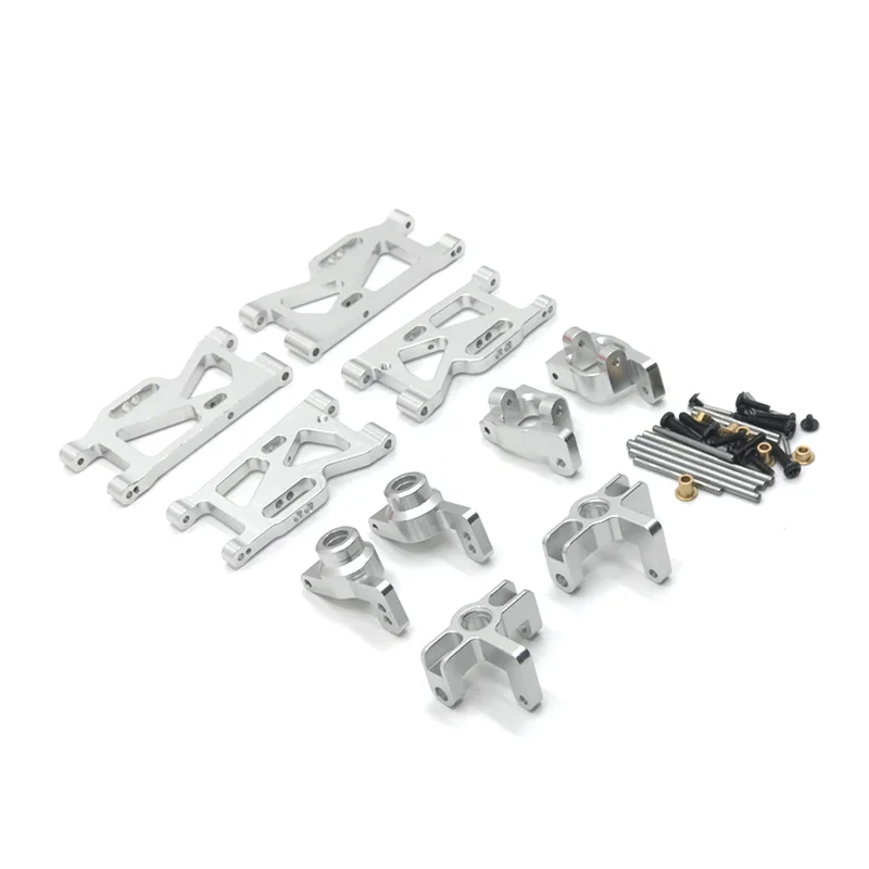 Atualização de metal braço oscilante conjunto copo direção 5 para wltoys 124019 144010 144001 144002 124016 124017 124018 rc peças do carro