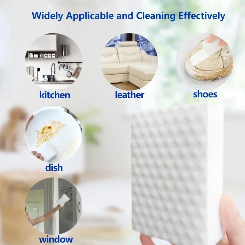 10/20 Pcs High Density Compressed Magic Sponge Rub 10*7*3cm Kitchen Bathroom Remove Dirt Oil Stain Flexible Washed Cleaning Wipe