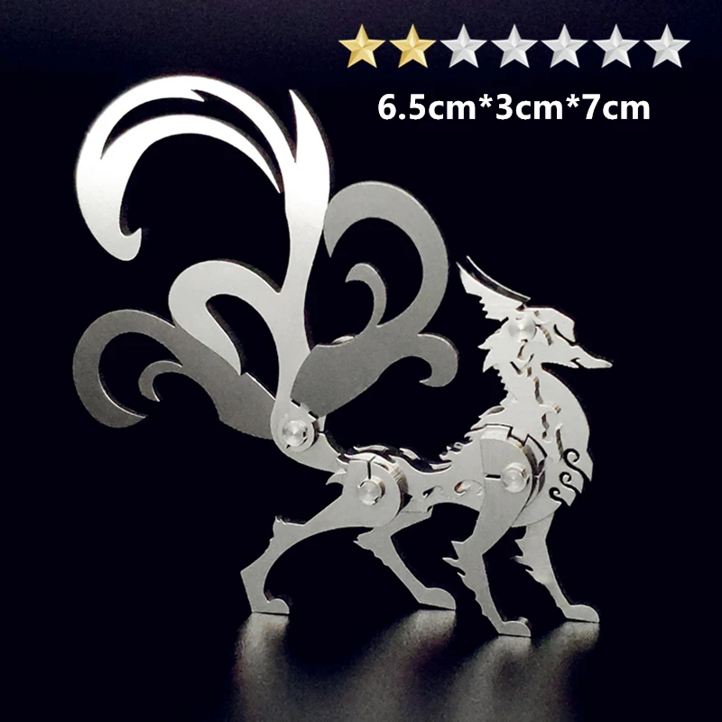 

3D DIY High Quality Steel Warcraft Metal Stainless Steel Assembly Kit Model Fox Decoration Gift